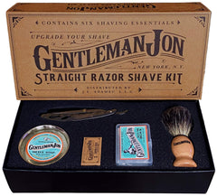Gentleman Jon straight razor folded in handle for secure grip.