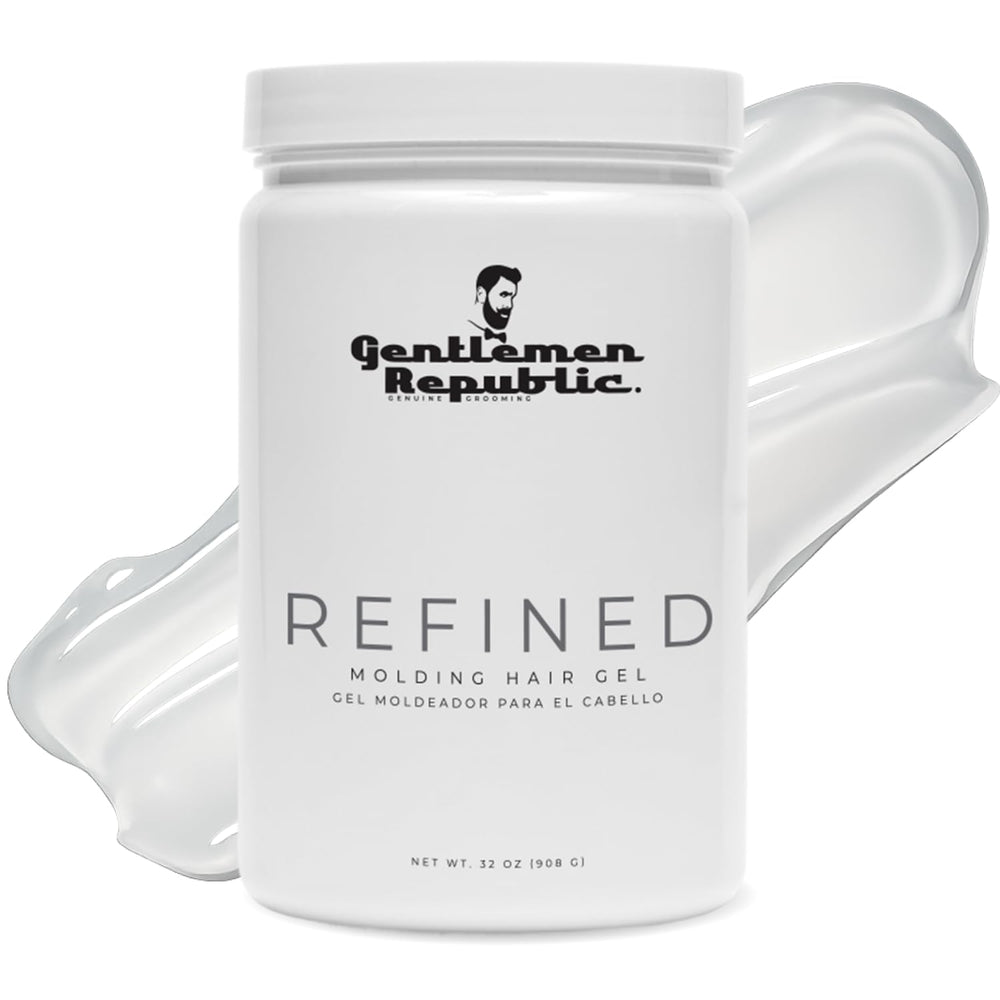 Gentlemen Republic Refined Gel 32oz bottle for polished look with long-lasting hold