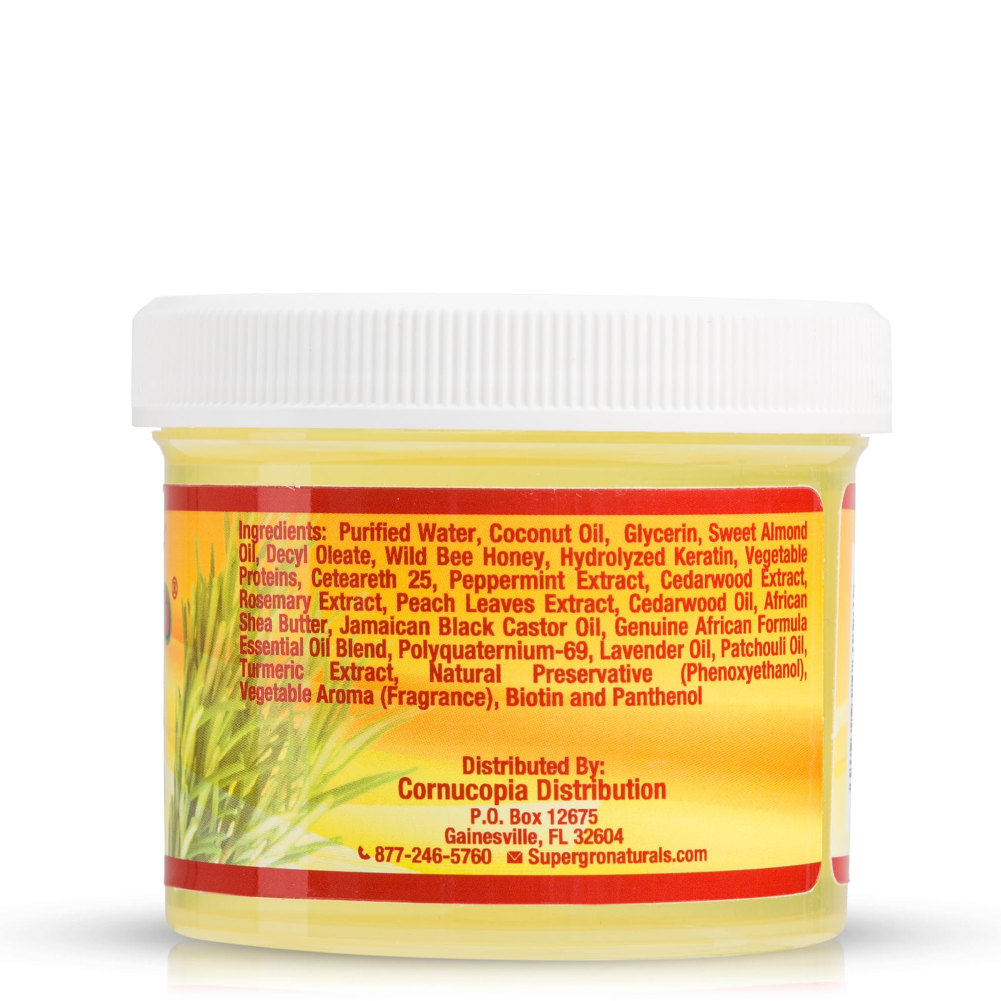 Textura cremosa de SuperGro Gel con brillo suave para cabello definido