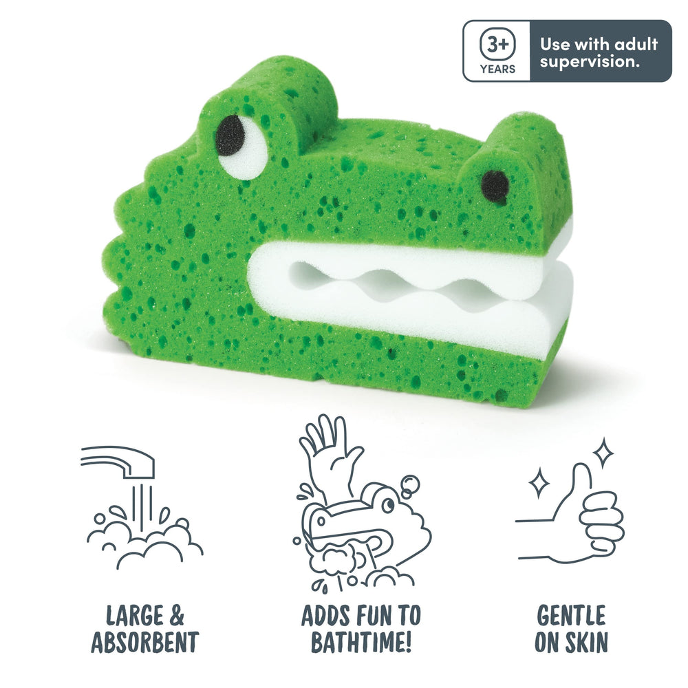 Genuine Fred Bath Biters tiburon: esponja divertida para el baño
