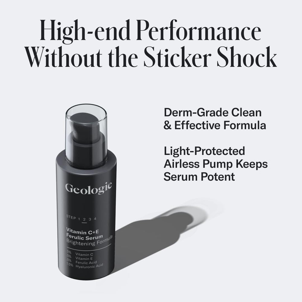 Geologie Ferulic acid with Vitamin E boosting antioxidant power.