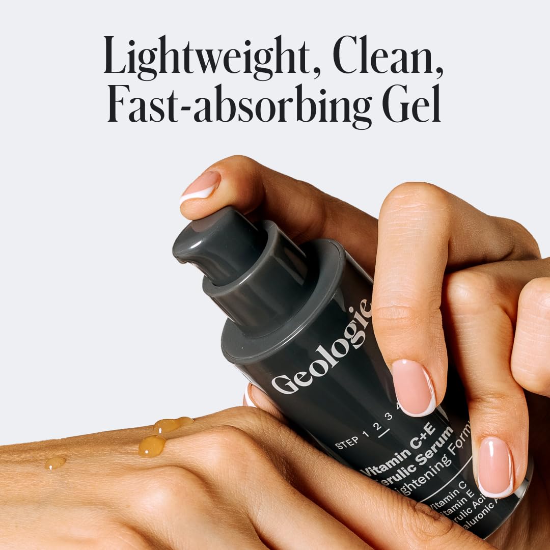 Geologie serum close-up showing silky texture for smooth skin.
