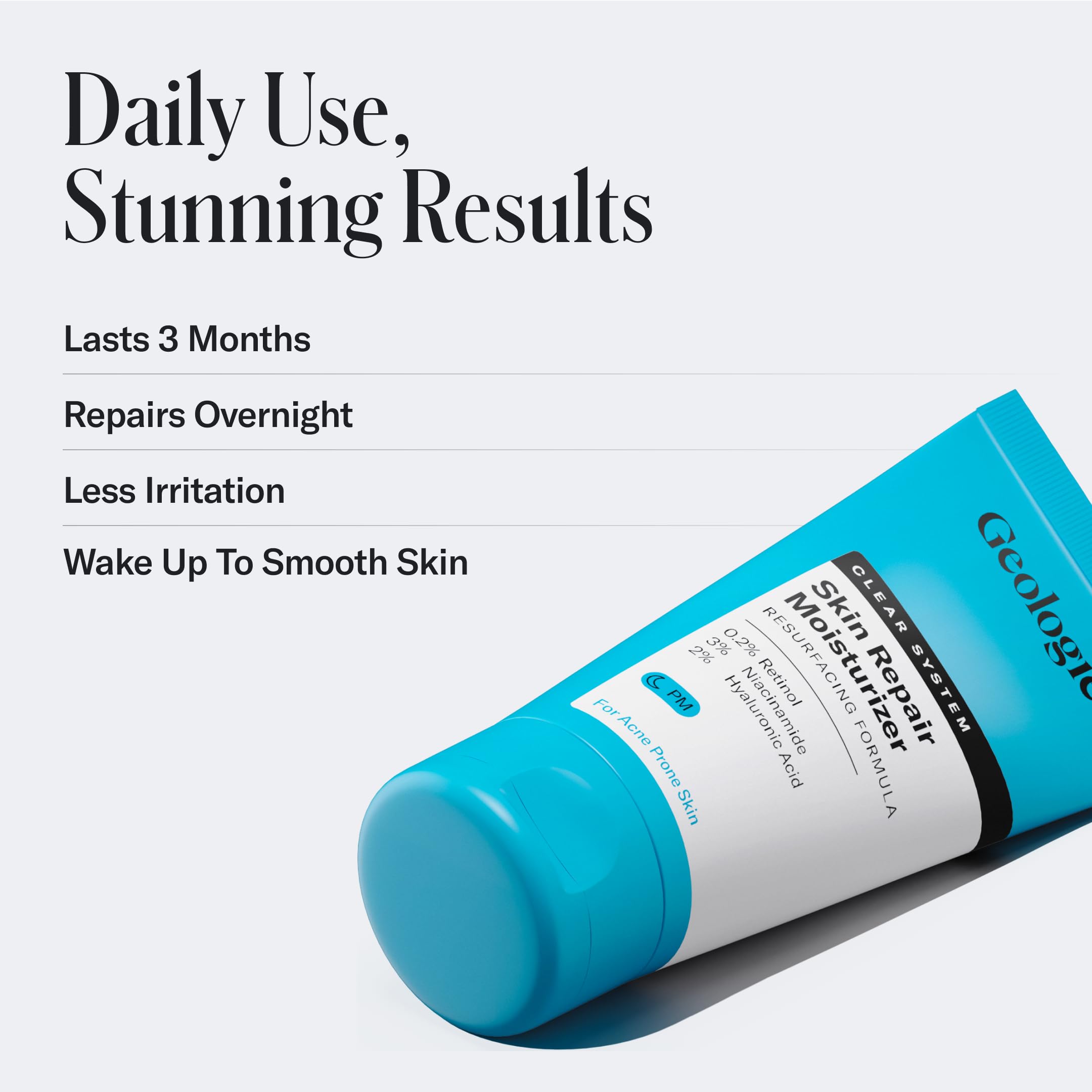 Geologie Skin Repair Moisturizer jar closeup reveals rich, hydrating texture.