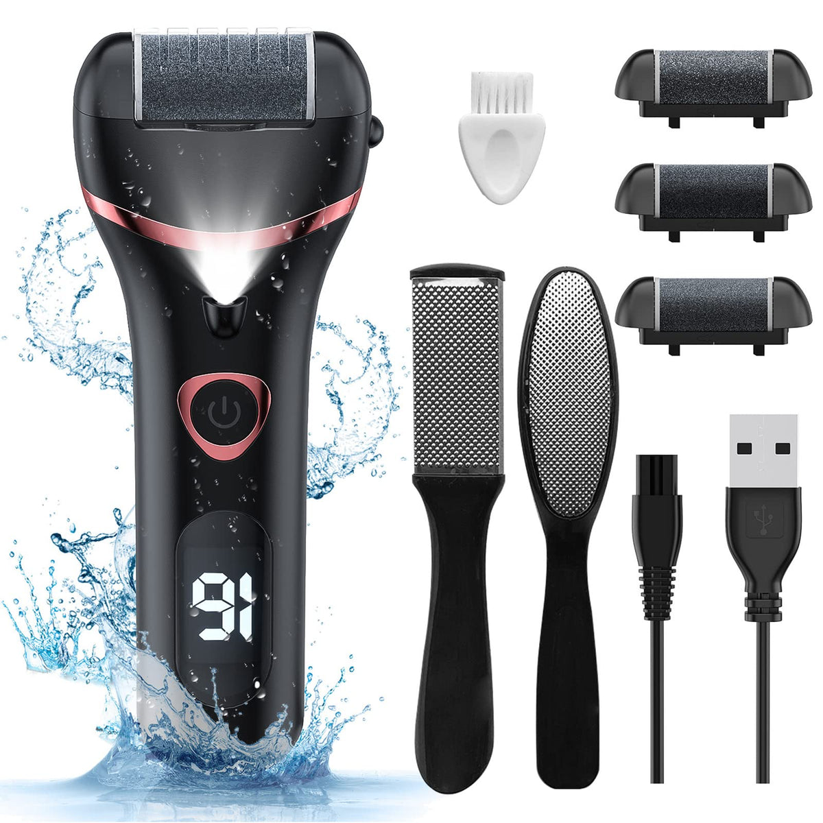 Geopu electric foot callus remover for smoother heels and foot care