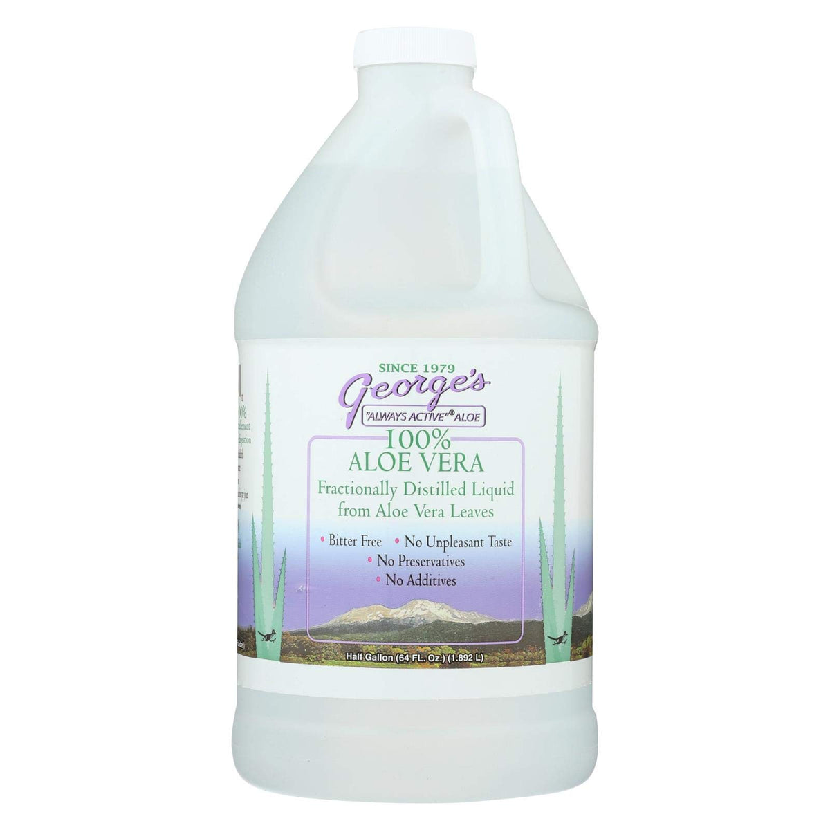 George s Aloe Vera, botella de 64 onzas líquidas, líquido destilado fraccionadamente para uso diario