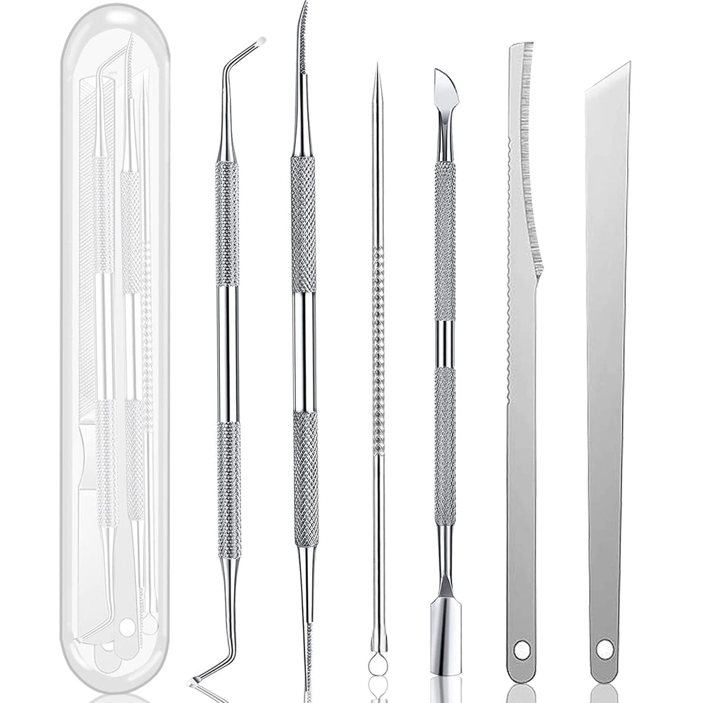 Geounzay ingrown toenail pedicure tool kit seven pieces for precise grooming and nail correction.