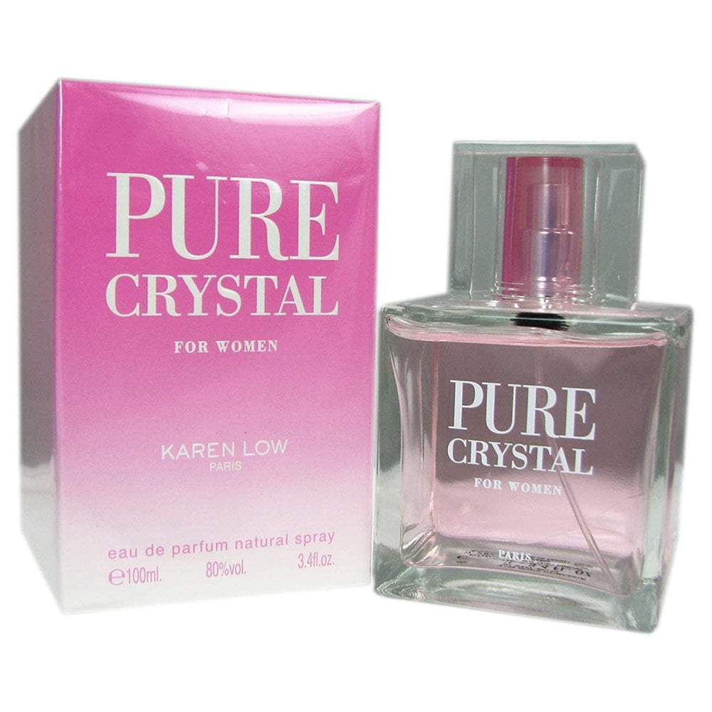 Geparlys Karen Low Pure Crystal bottle front view for elegant gifting and display.