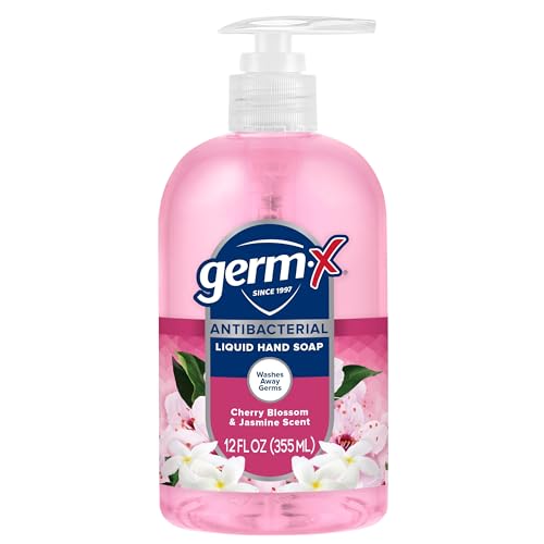 Germ-X espuma jabón antibacterial con fragancia jazmín y cerezo.