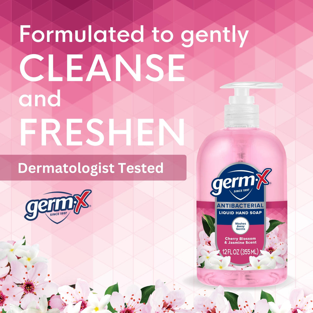 Germ-X fórmula hidratante cuida la piel durante el lavado.