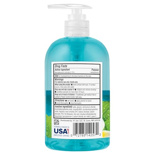Germ-X jabón hidratante que cuida la piel durante el lavado.