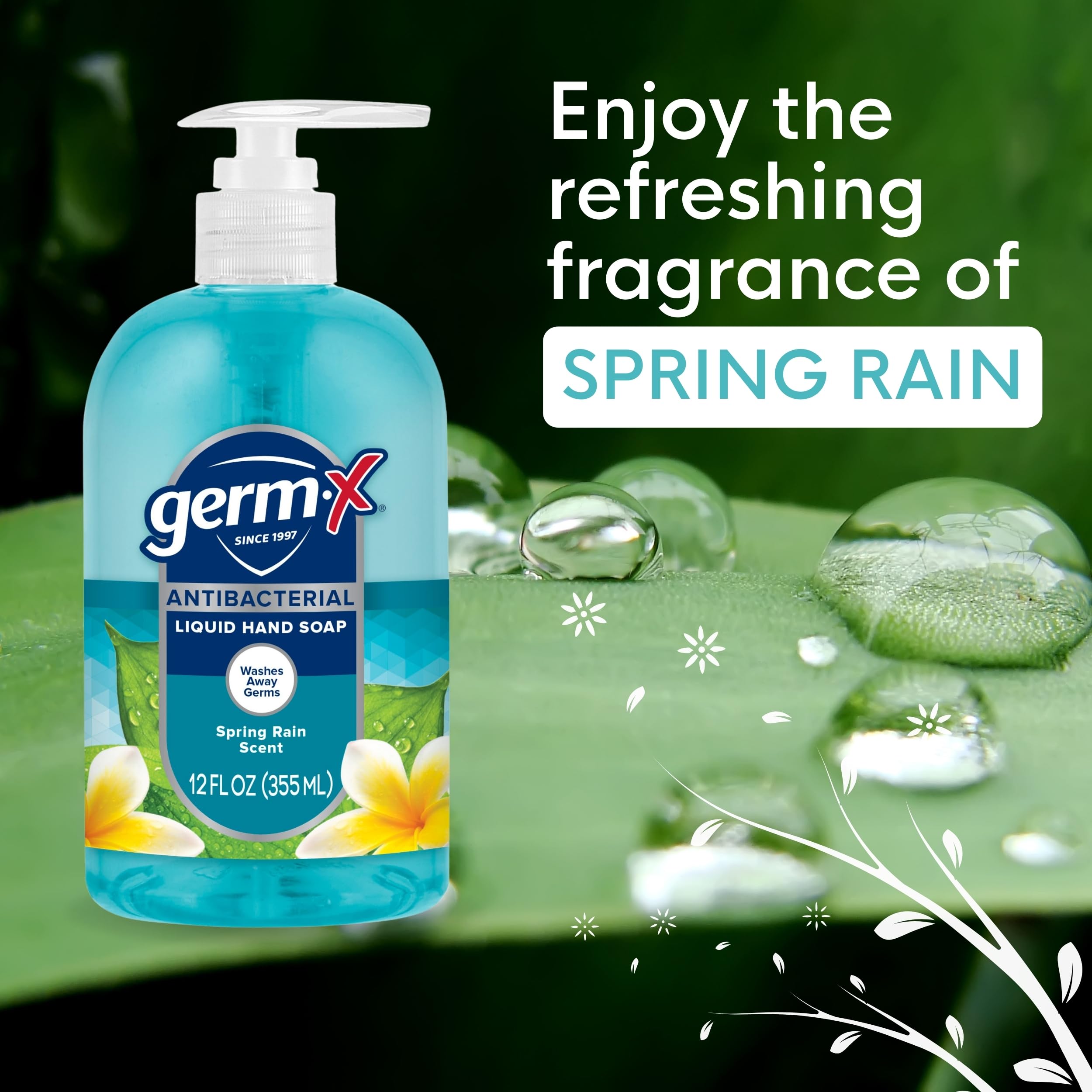 Germ-X jabón con pH equilibrado para uso suave diario.