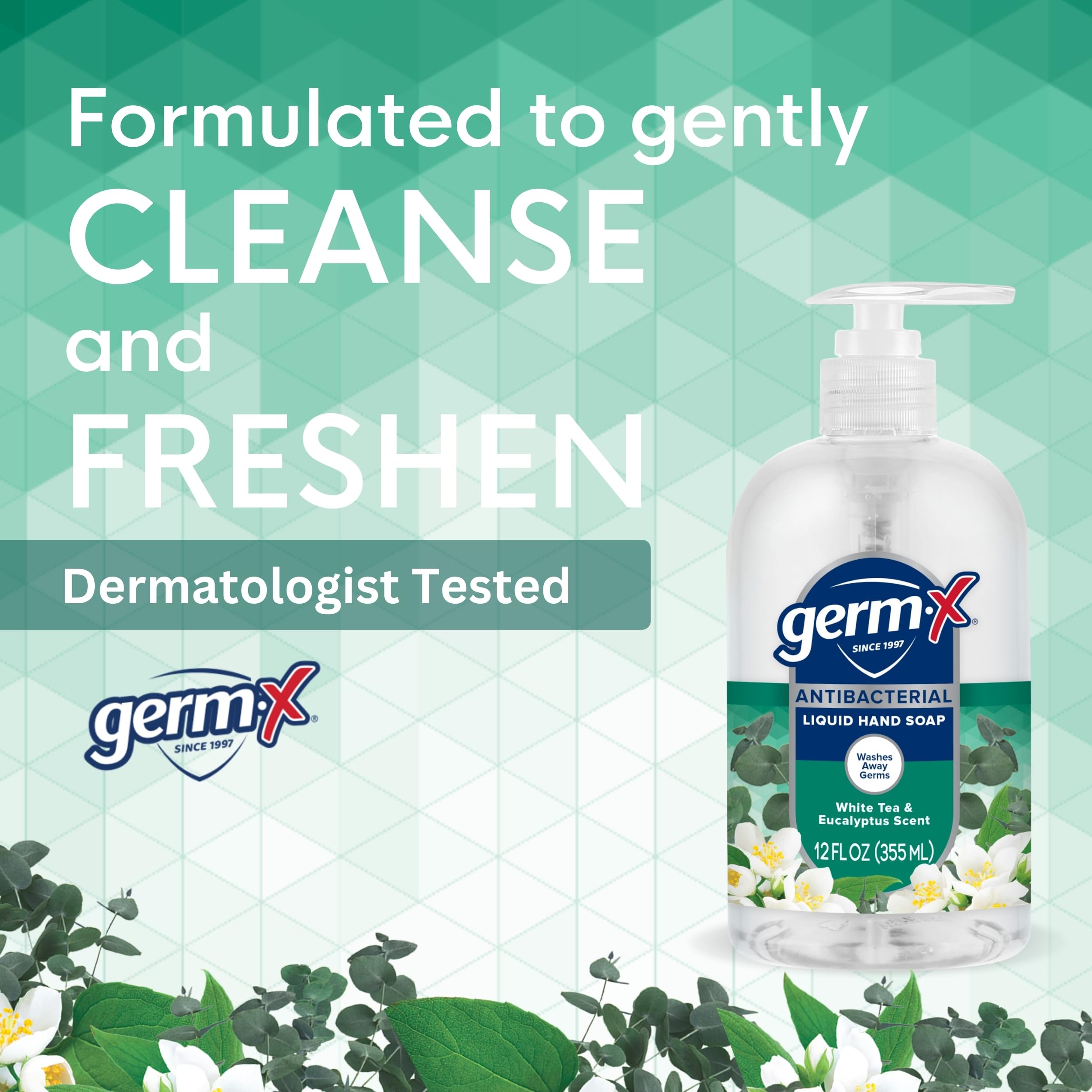 Germ-X Jabon Manos para baño, piel suave tras lavado.