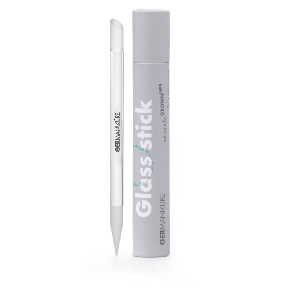 GERMANIKURE clear glass cuticle stick with no sleeve for precise cuticle work