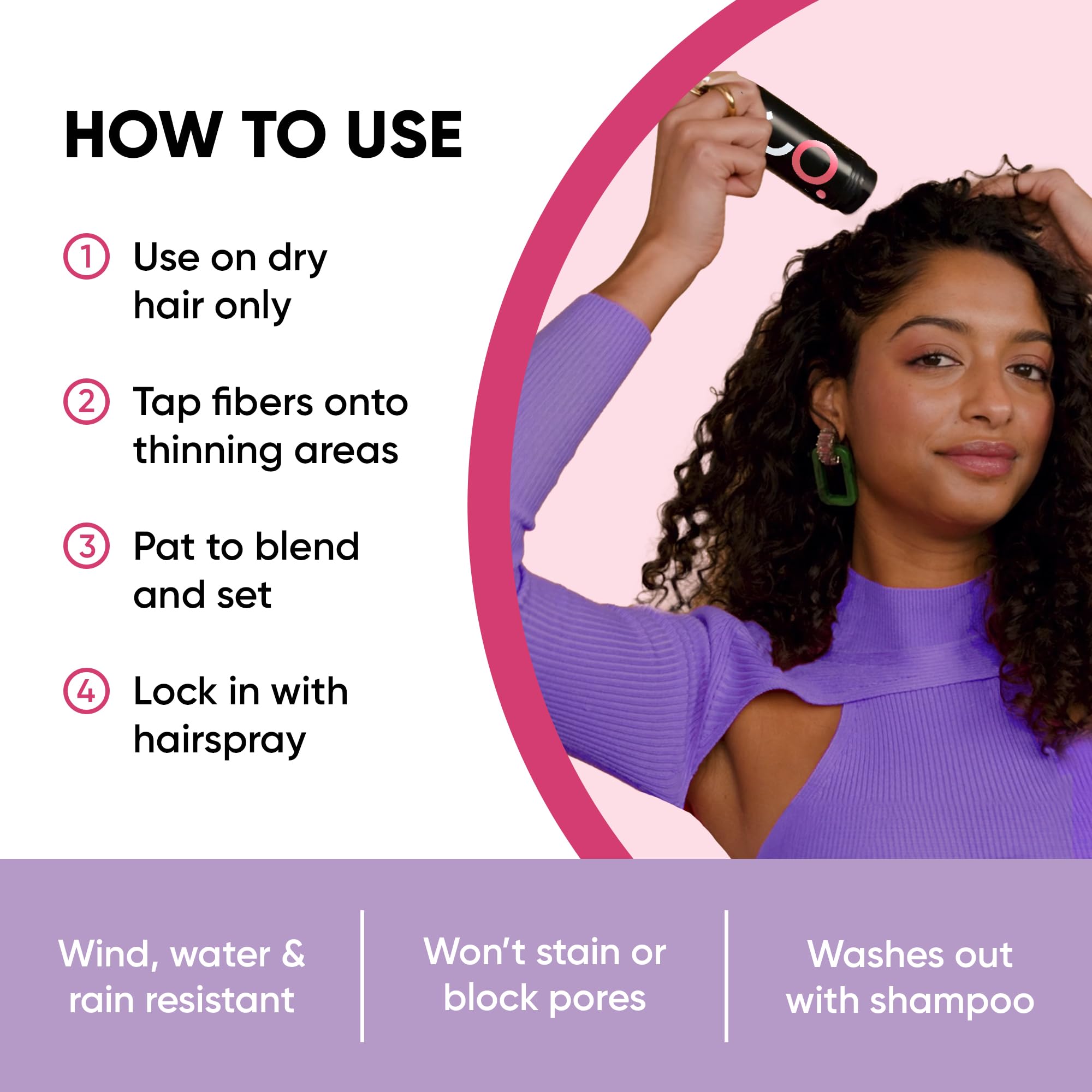 GBG fibras para cabello fino, uso diario, libres de crueldad