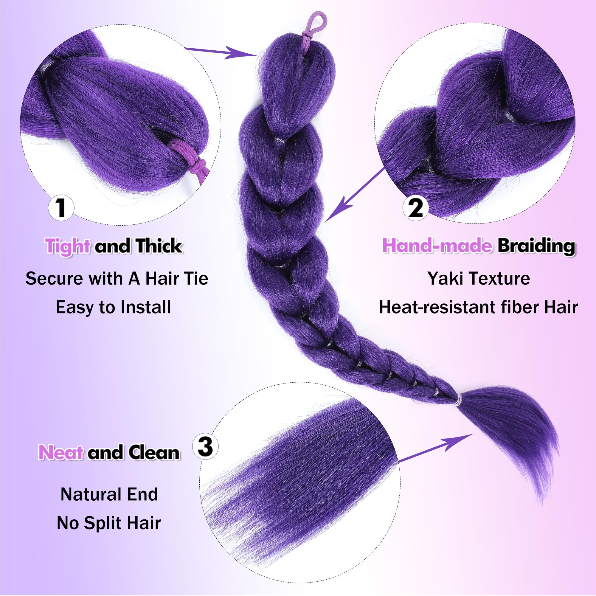 GetGal ponytail with elastic band provides secure, easy attachment