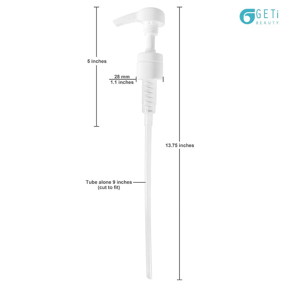 Geti Beauty pet-shampoo-compatible pump works with liquids for pets.
