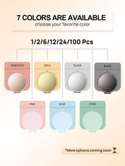 Getinbulk metal shell compact mirror rose gold closed and protected