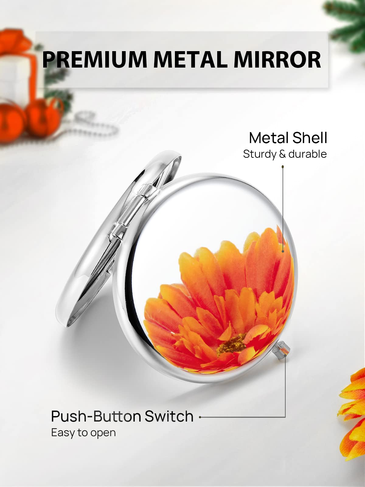 Getinbulk Compact Mirror seven colors for personal style and quick touch-ups.