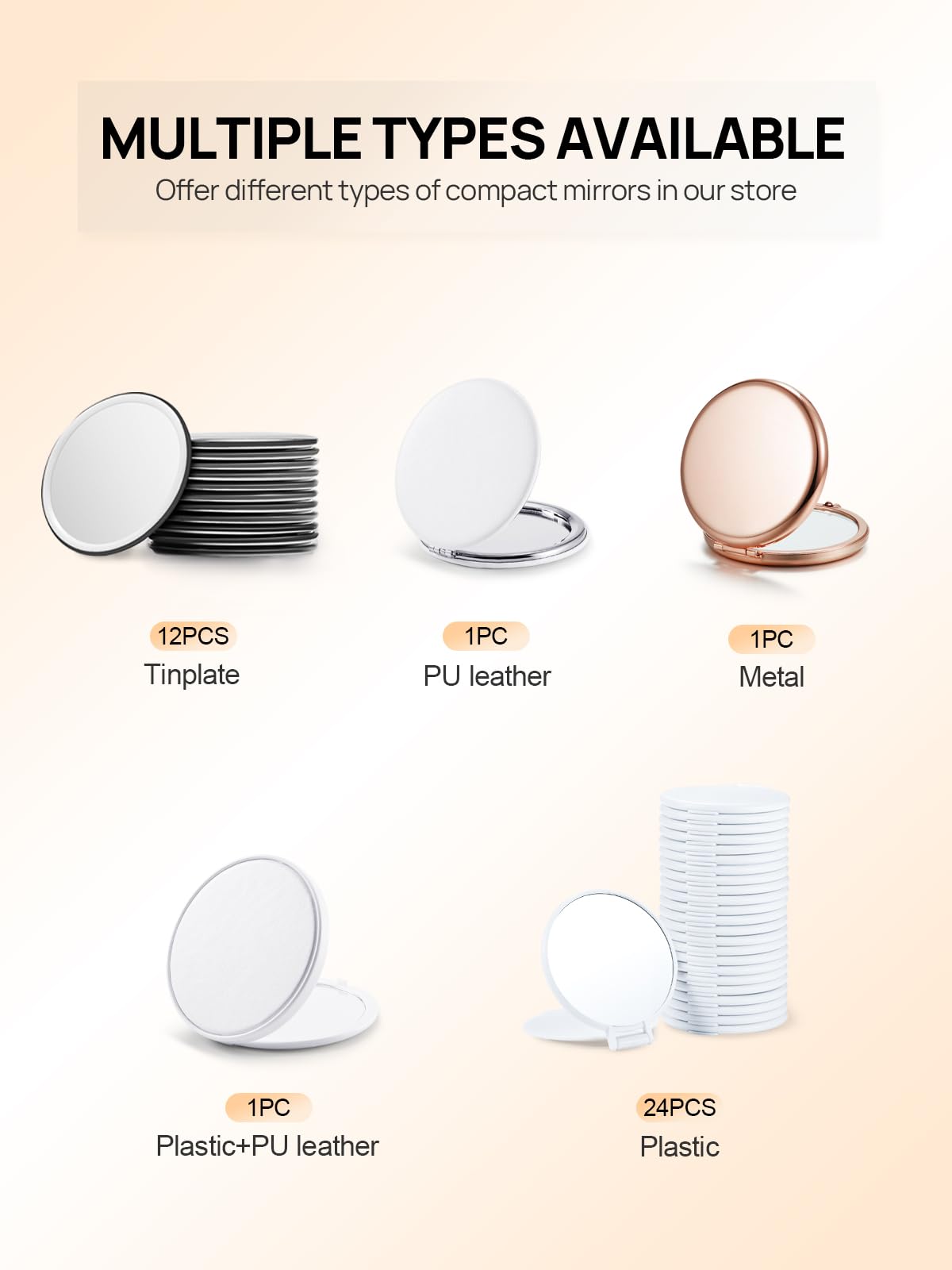 Getinbulk travel friendly compact mirror fits purse and bag on the go