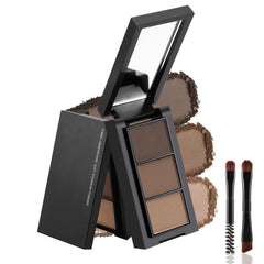 GEUUFEA 3-color eyebrow palette compact for natural filling and definition