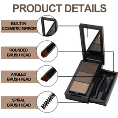 GEUUFEA waterproof brow powder swatch demonstrating long-lasting wear