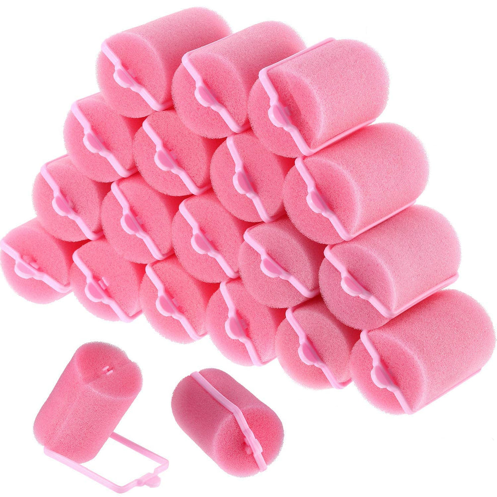 Geyoga 18-piece sponge hair rollers pink for soft, lasting curls.