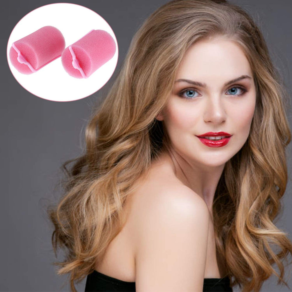 Geyoga foam hair roller set pink for quick styling.