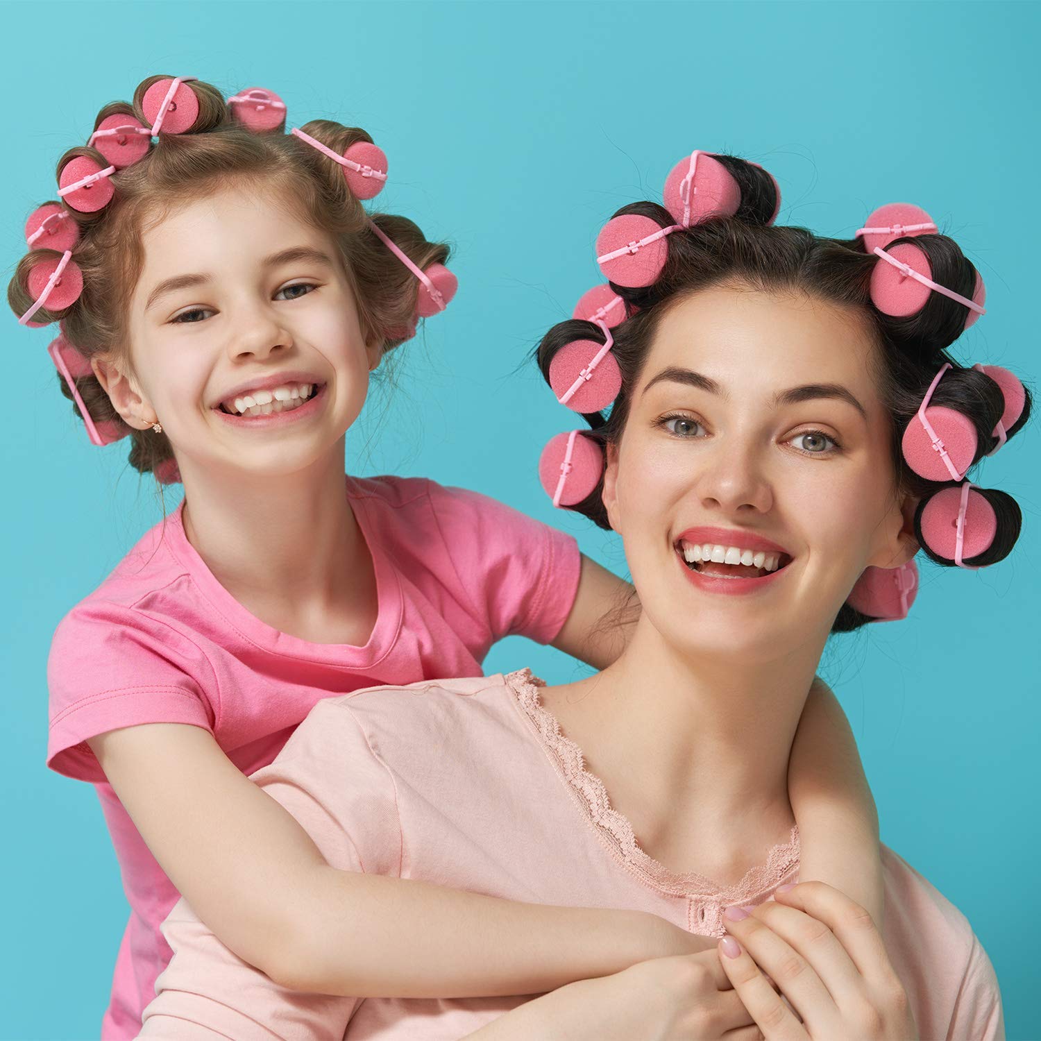Geyoga sleep-styling rollers pink for overnight curling.