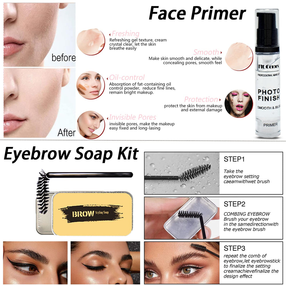 Jabón para cejas Geyomi para fijar la forma con aspecto natural.