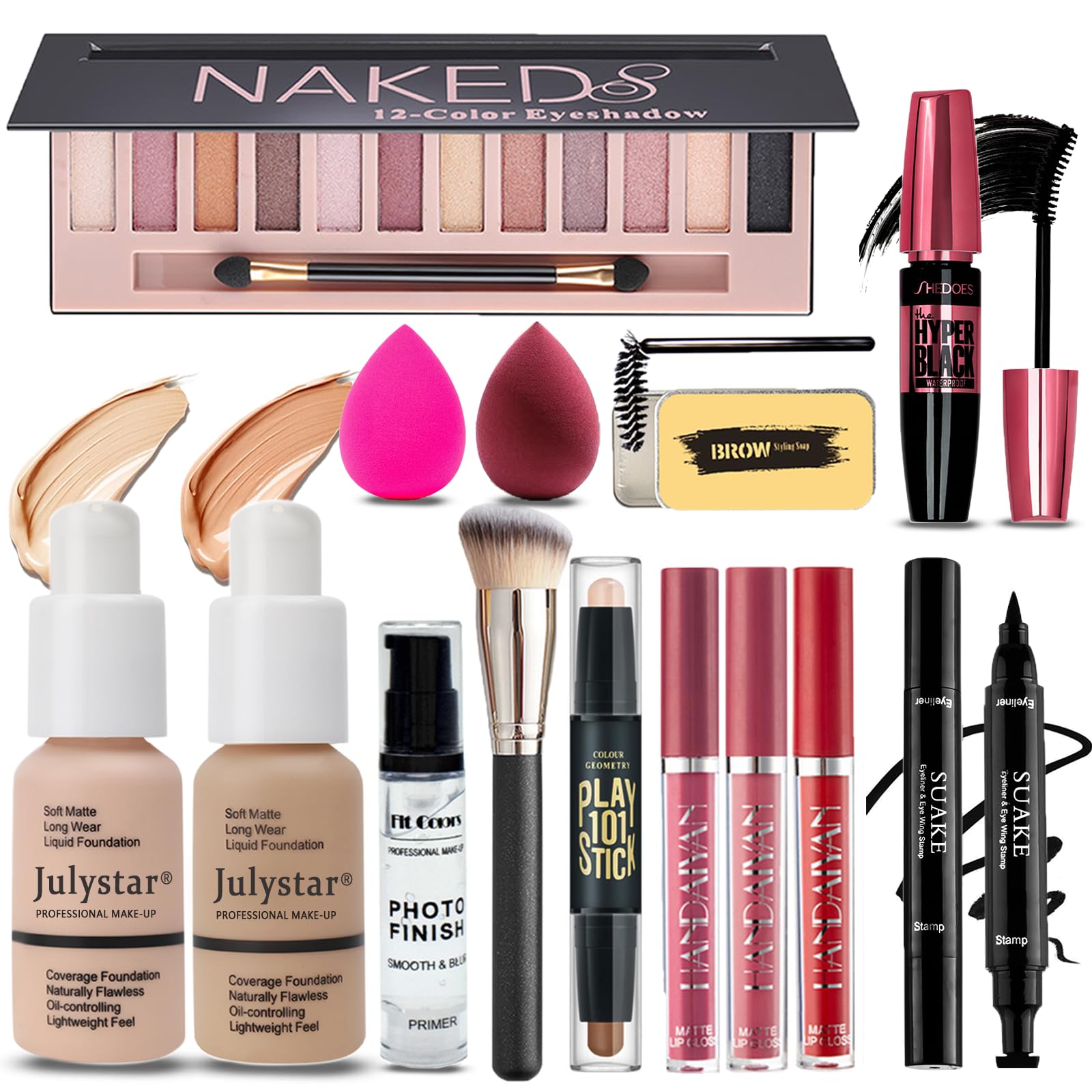 Geyomi kit maquillaje con 12 sombras para ojos, color intenso.