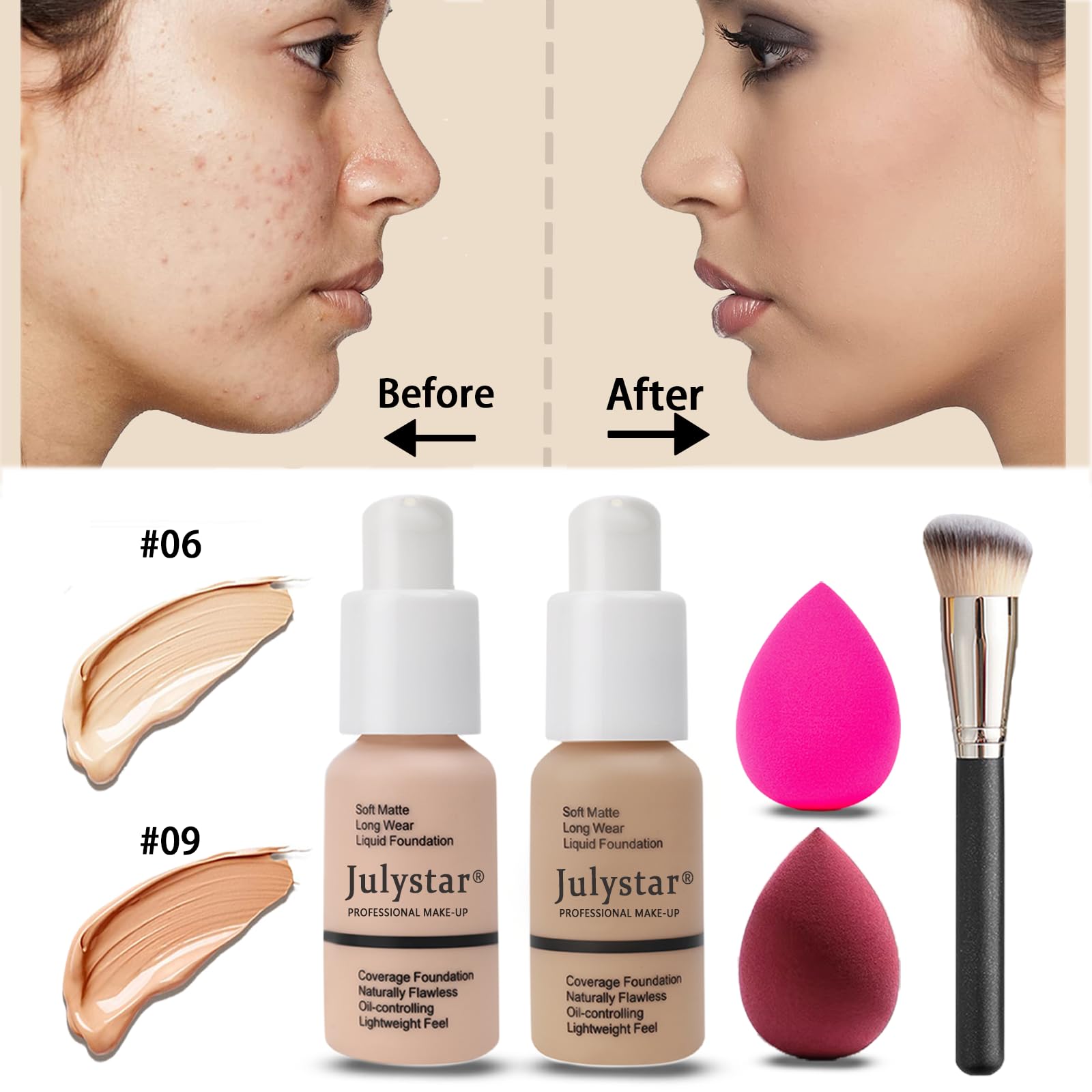 Prebase facial Geyomi de textura suave para preparación de la piel.