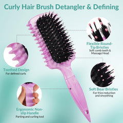 GFDCK marble purple brush with strategic bristles for smooth, frizz-reducing styling