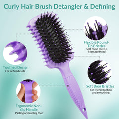GFDCK curly hair brush with premium bristles for smooth glide through coils