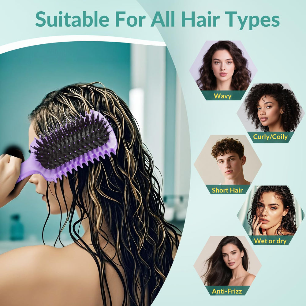 GFDCK frizz-reduction brush helps manage waves and coils gently