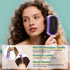 GFDCK on-the-go curl brush in compact size for travel-ready styling