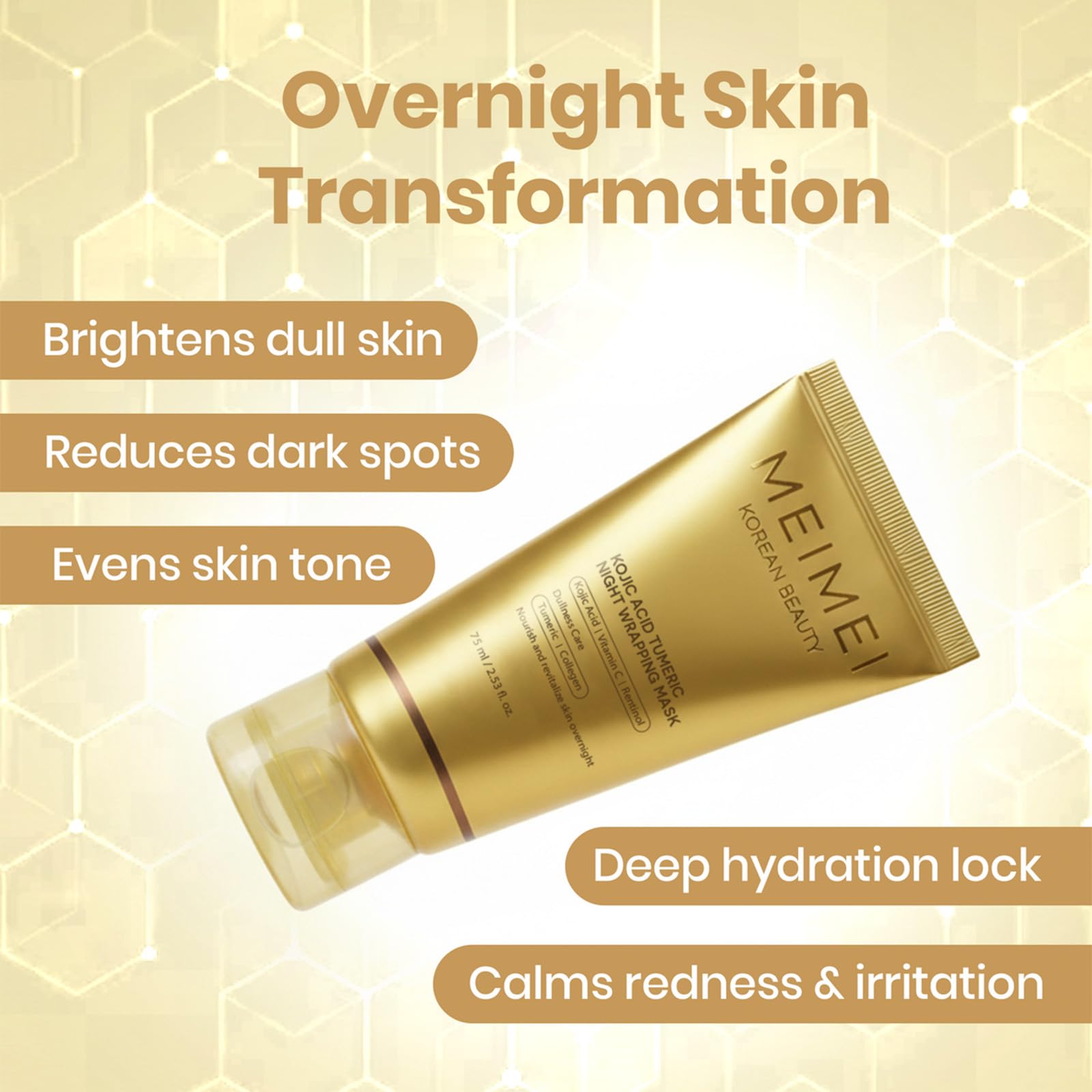 GFG Meimei mask being peeled off to reveal refreshed skin.