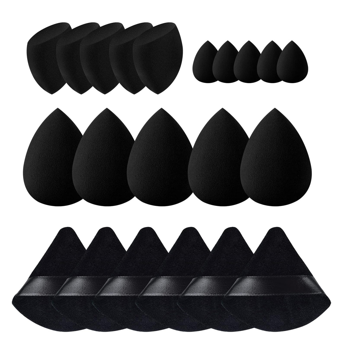 GFOUNS 21-piece makeup sponge set with varied sizes for versatile application.