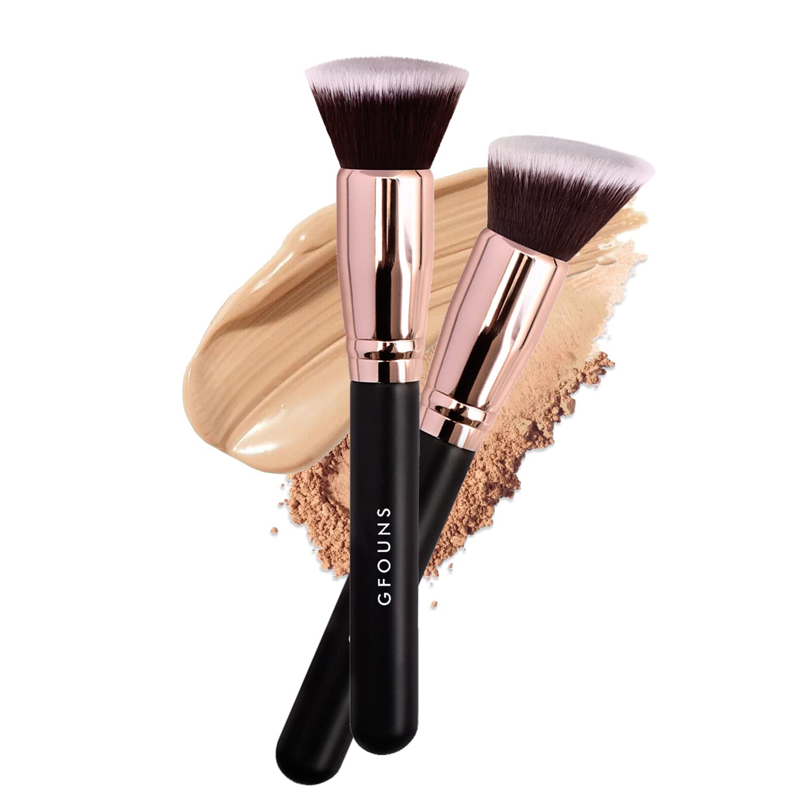 GFOUNS angled-top foundation brush for precise, seamless liquid makeup application