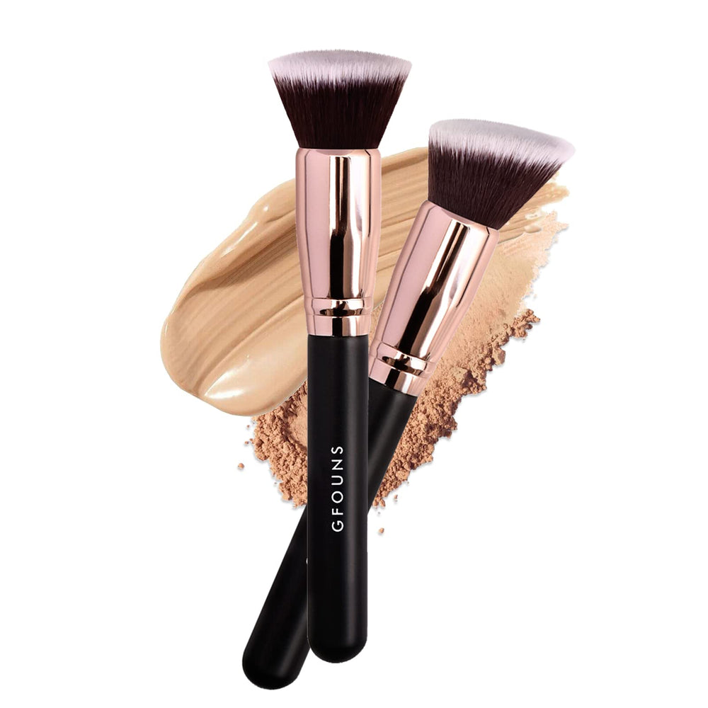 GFOUNS angled-top foundation brush for precise, seamless liquid makeup application