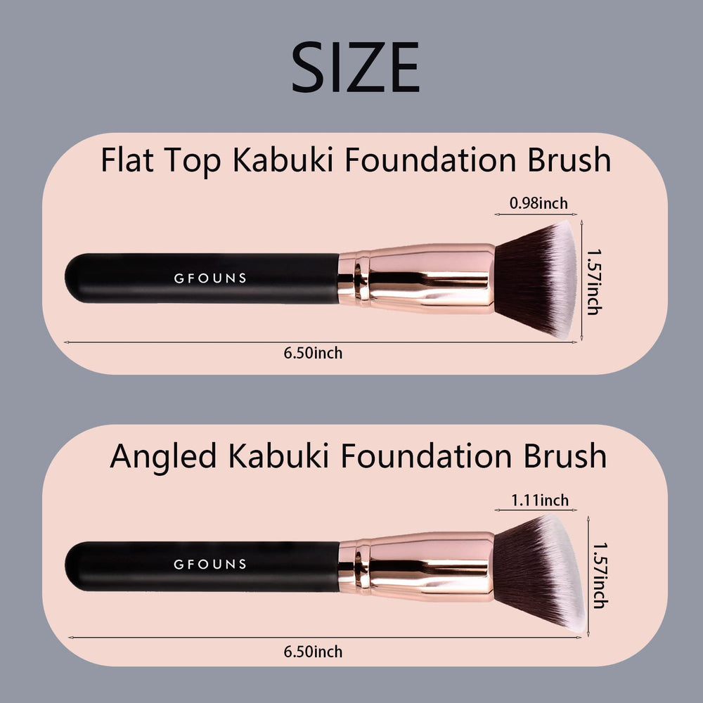 GFOUNS makeup brush kit two pieces supports versatile application