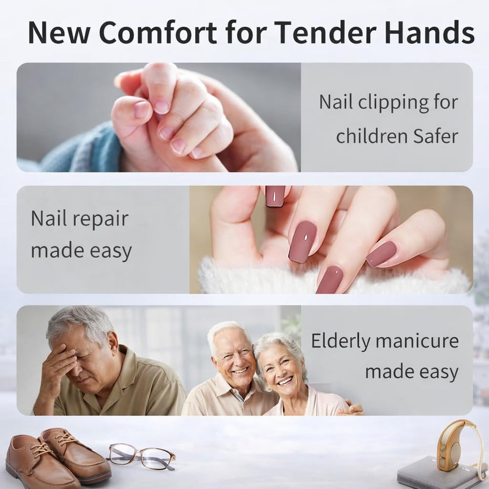 GFTHKL three-speed settings tailor trimming for gentle, balanced, or powerful nails