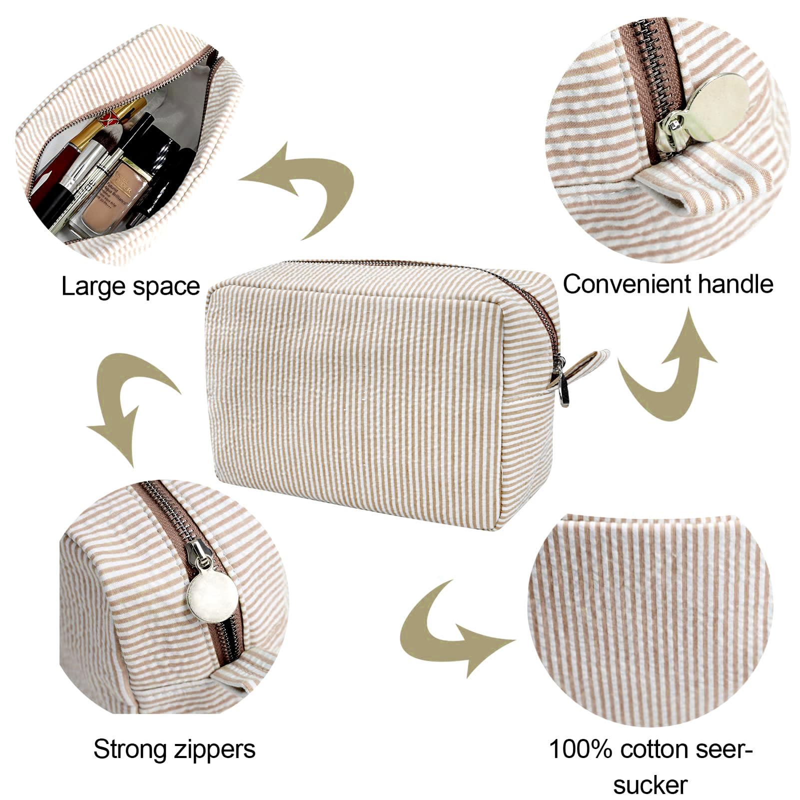 GFU seersucker storage bag folds flat for space-saving packing