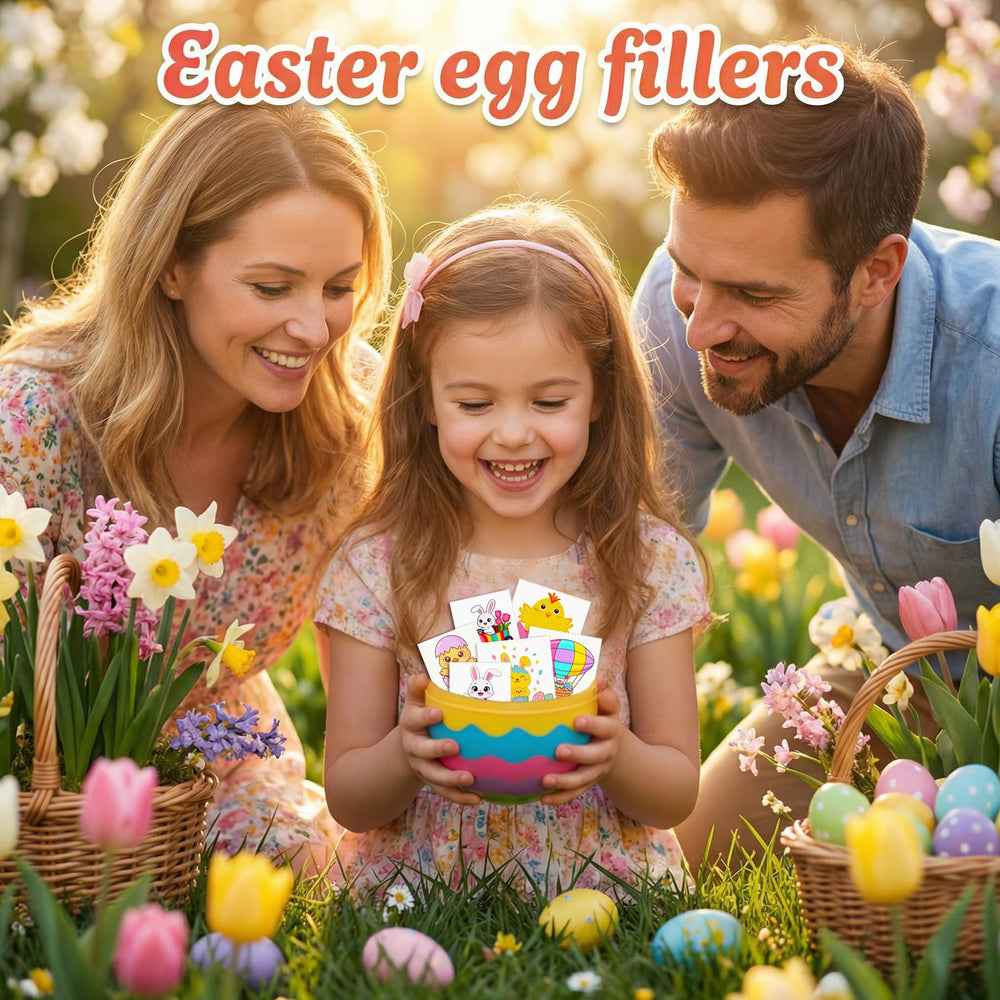 GgXanthyll tatuajes pascua huevos, perfectos para rellenos de huevos de plástico