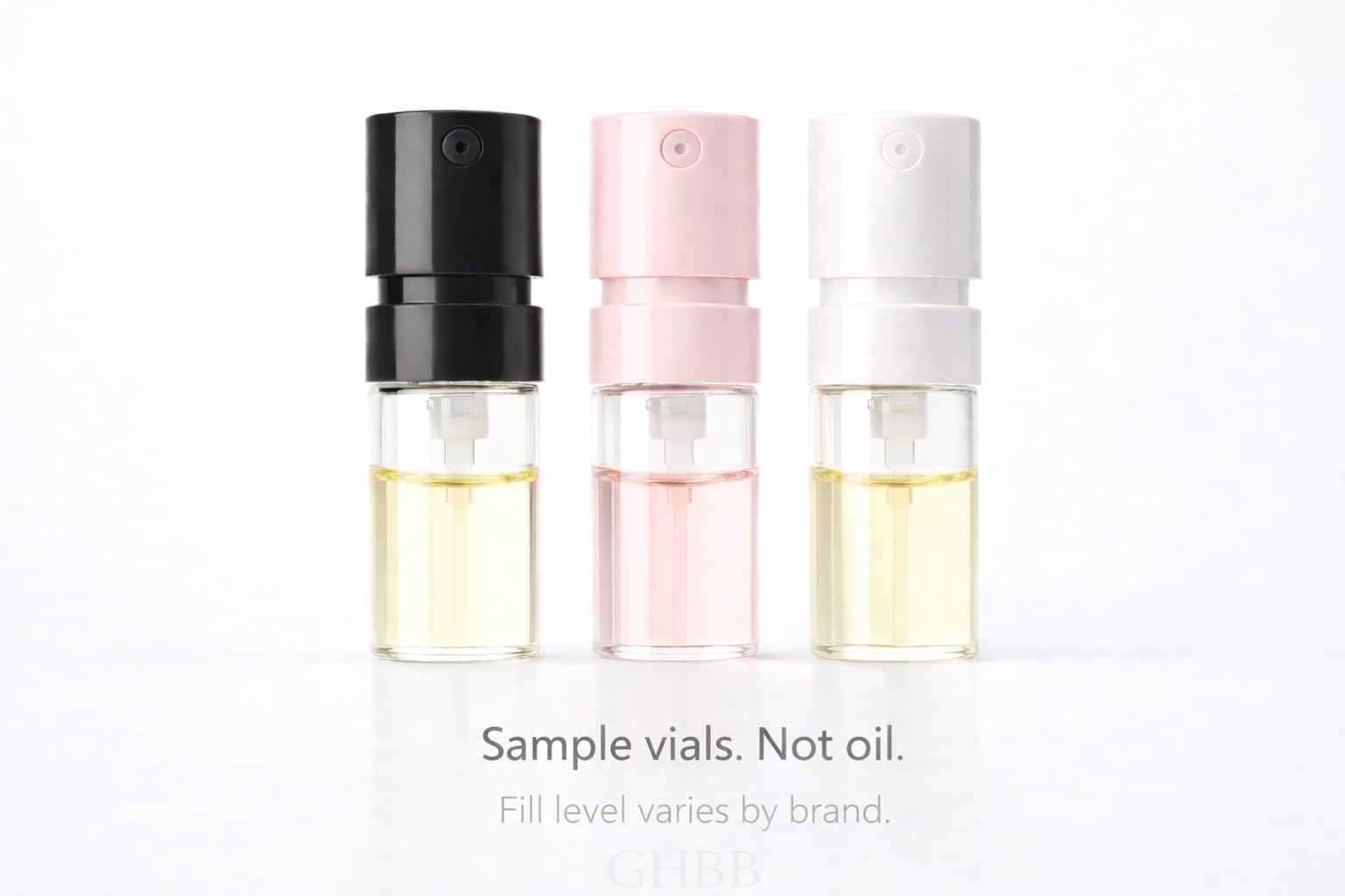 GHBB fragrance sampler styled for wedding swag favors and guest gifting.