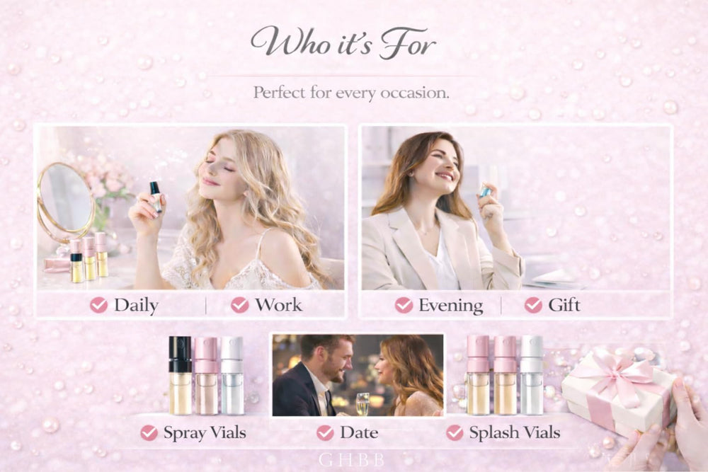 GHBB gift-ready fragrance sampler ideal for gifting occasions and party favors.