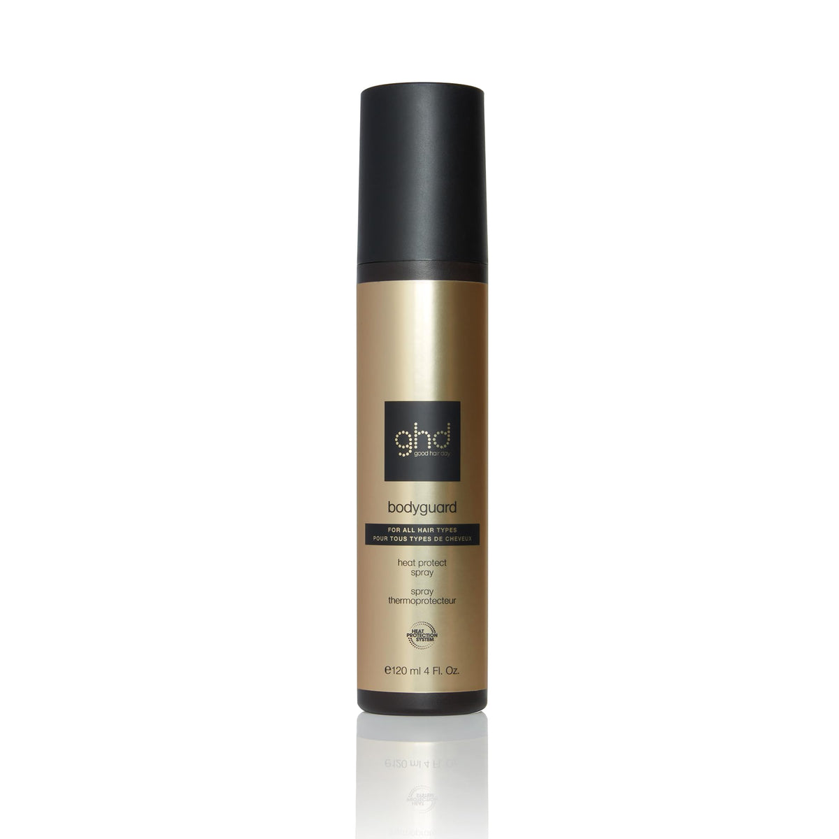 ghd Bodyguard: aplicación de spray en cabello húmedo para protección térmica diaria