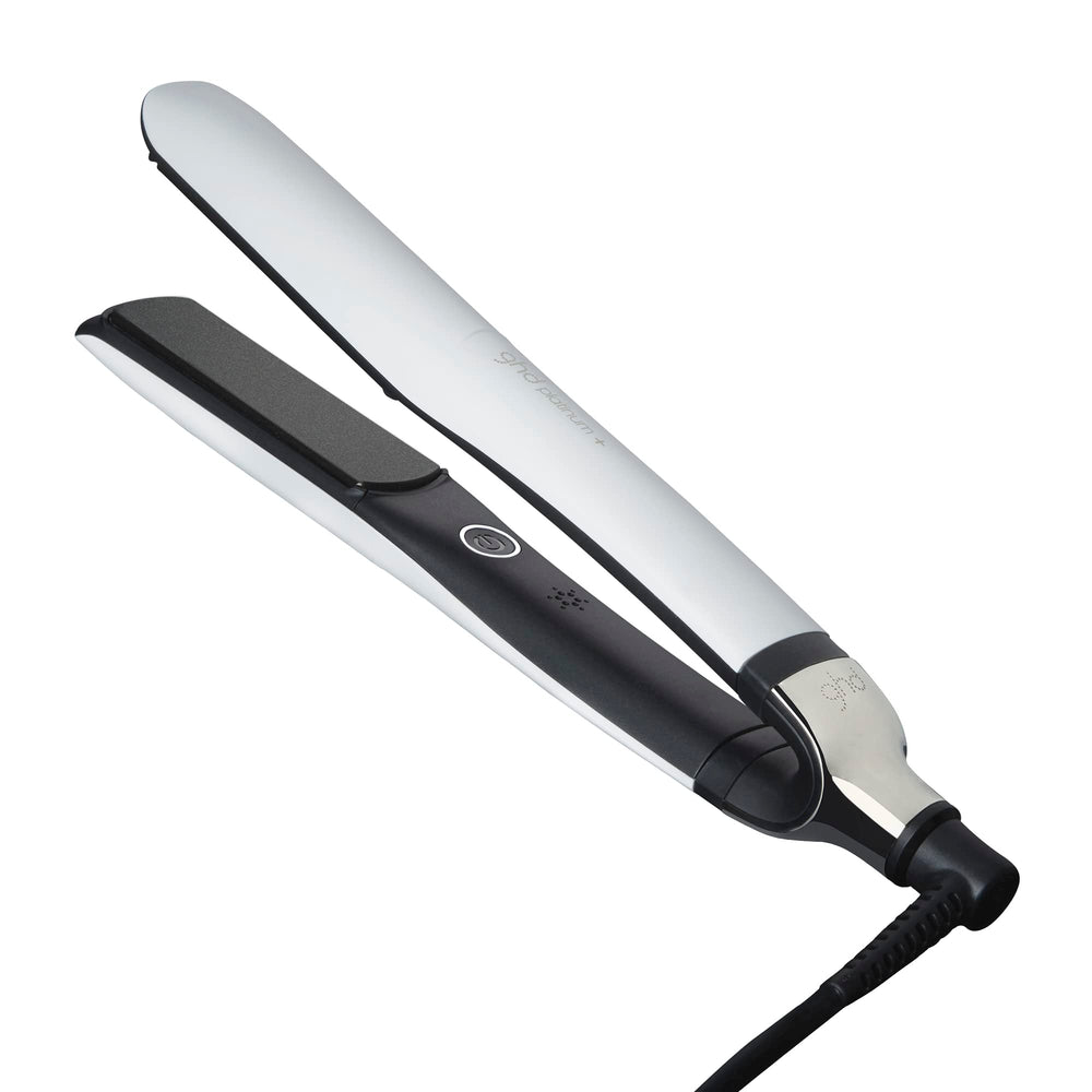 ghd Platinum+ Styler top view highlights sleek design for easy daily styling.