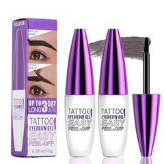 GHFCZOO brow tint gel jar closeup showing the product texture and color.