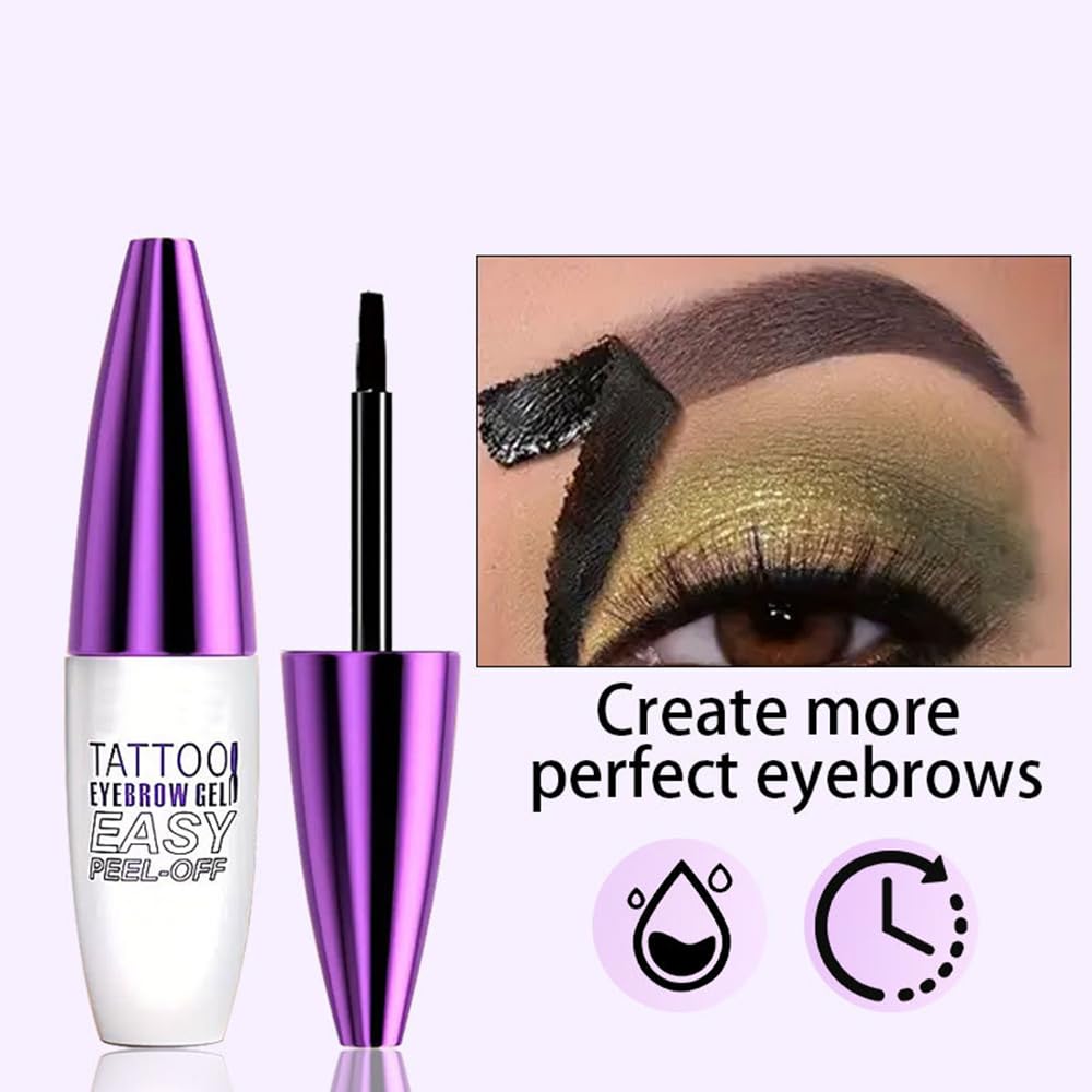 GHFCZOO Peel-off brow tint edges lifting for easy removal.