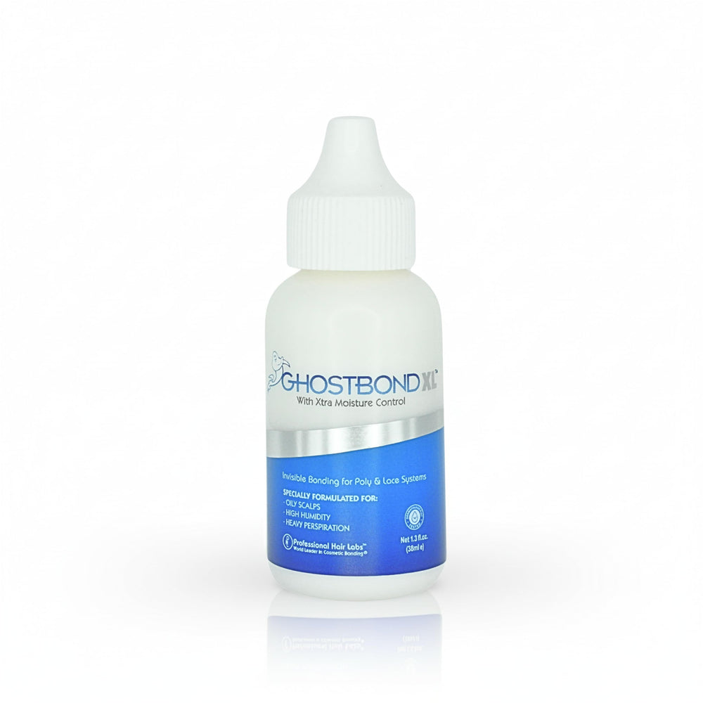 GhostBond XL bonding glue delivers invisible adhesion for a natural hairline.